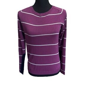 Islefield Purple‎ Sweater Women's Size Small Silk Blend Equestrian Horse